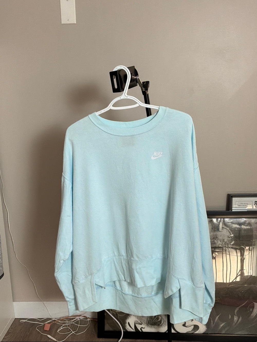 NIKE | NWOT OVERSIZED BRIGHT BLUE SWEATER - Picture 2 of 5